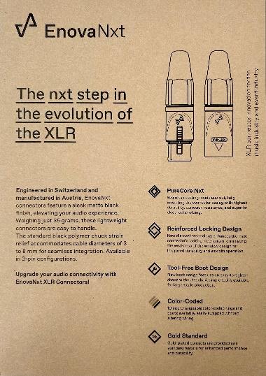 EnovaNxt XLR Connector Sample Box